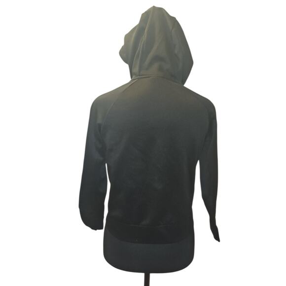 Nike Dri-FIT Black Hoodie W Metallic Gold Swoosh & Green Hood Lining Size Boys M - Picture 3 of 7